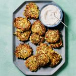 Herbed Zucchini Fritters with Salted Yogurt