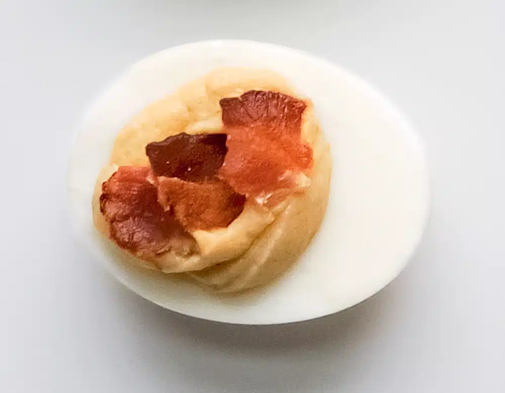 Bacon and Caramelized Onion Deviled Eggs