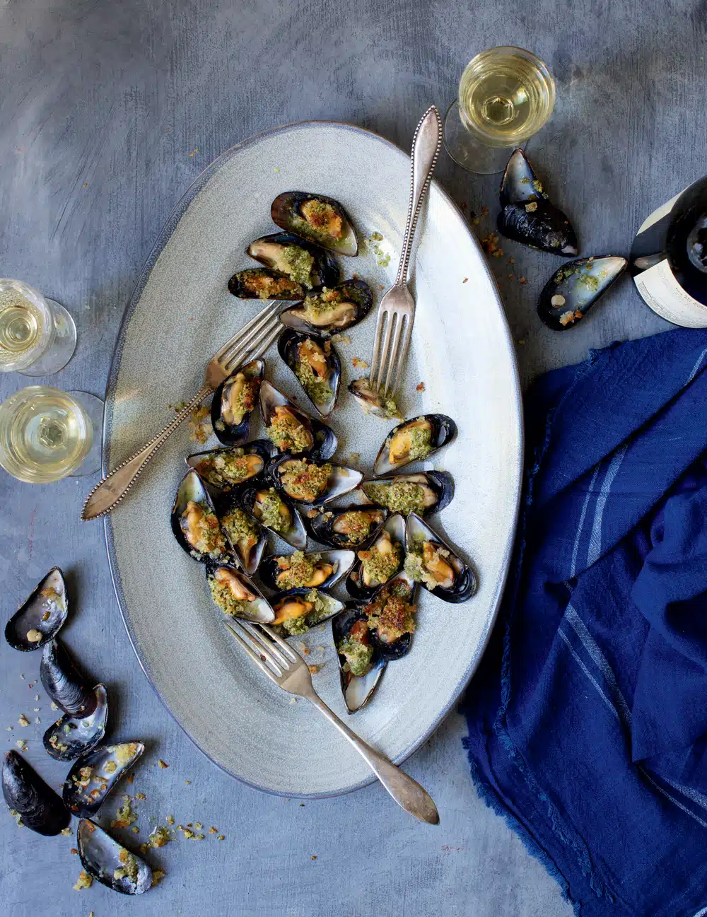 Jacques Pépin’s Moules au Gratin (Mussels Gratinée)