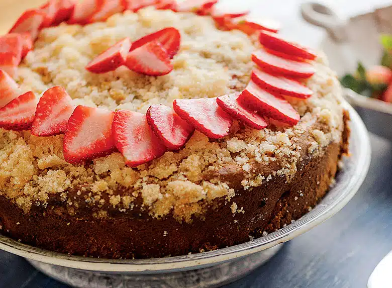 Strawberry-Rhubarb Coffee Cake | New Vintage Cooking